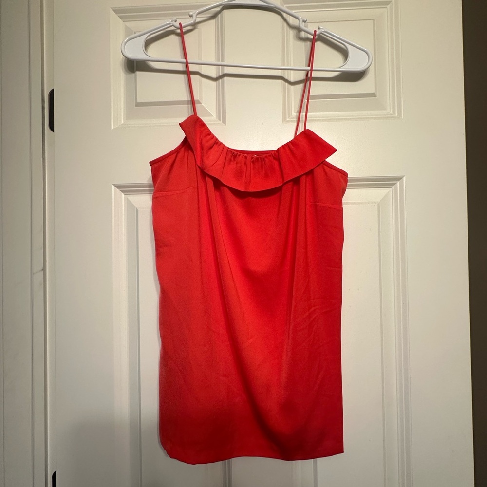 Red Ruffled Women's Top